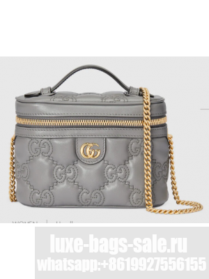 Gucci GG Matelasse top handle mini bag 723770 Grey