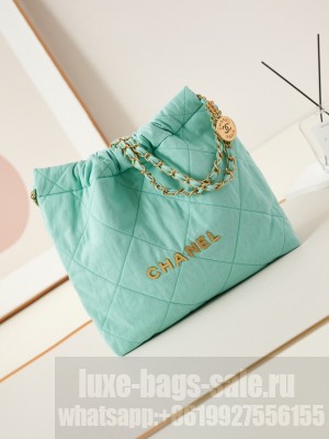 CHANEL 22 HANDBAG Fabric AS3260 blue