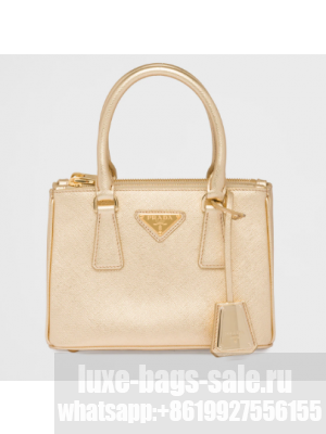 Prada Galleria Saffiano leather mini-bag 1BA906 Platinum
