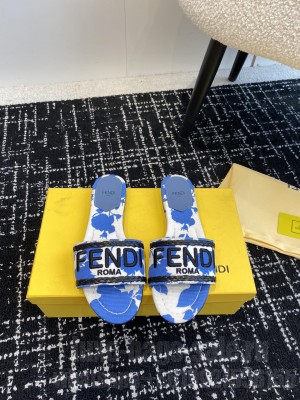 Fendi Signature Flat Slide Sandals 06