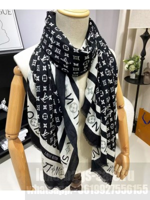Louis Vuitton Women's Monogram Infinity Scarf Black
