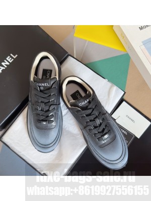 Chanel Printed Calfskin Sneakers Light Navy G46086 2025