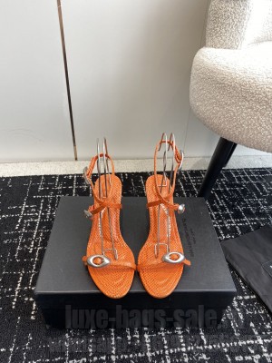 Alexander Wang dome 65 water snake strappy slide sandal 2024 Orange
