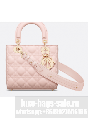 Small Lady Dior My ABCDior Bag Powder Pink Cannage Lambskin M0538ONG