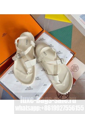 Hermes Inboard sandal white