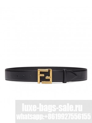 Fendi Natural-Coloured Leather Belt Black