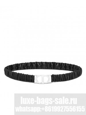 Christian Dior 30 Montaigne Stretch Belt Black