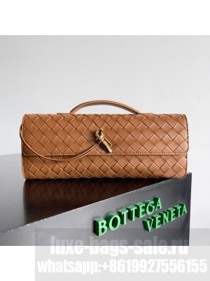 Bottega Veneta Long Clutch Andiamo With Handle 741511 brown
