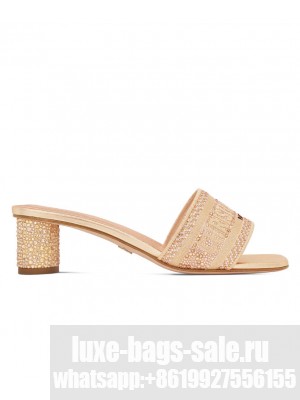 Christian Dior Women's Or Dway Heeled Slide Pink