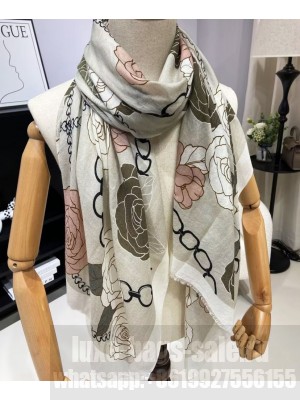 Chanel Women's Camellia Print Long Scarf