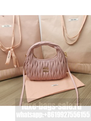 Miu Miu Wander Matelasse Original Sheepskin Bag 5BC125 Light Pink