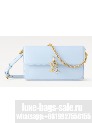 Louis Vuitton NEW Wallet On Chain LV Bloom M14581 Azur