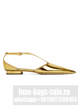 Bottega Veneta Women's Rocket T-Bar Ballerina Flat 740412 Golden