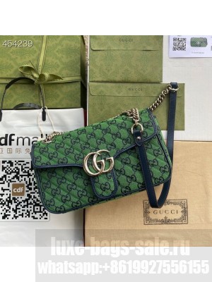 Gucci Marmont Matelasse Shoulder Bag 26cm ‎443497 Canvas/Calfskin Leather Spring/Summer 2021 Collection, Green Multicolor
