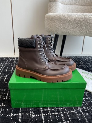 Bottega Veneta Haddock Lace-Up Ankle Boot Fondant / Rubber