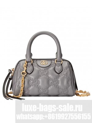 Gucci GG Matelasse Leather Mini Bag 702251 Gray