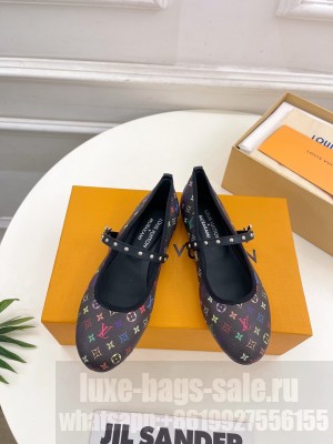 Louis Vuitton LV x TM 6AM Monogram Black Flat Ballerina 2025