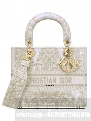 Christian Dior Medium Lady D-Lite Bag Golden