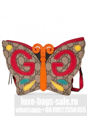 Gucci Children's GG Butterfly Handbag 648803 Red