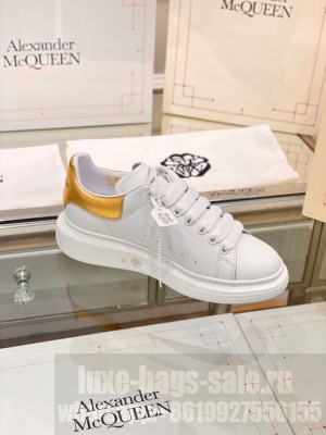 Alexander McQueen Oversized Platform Lace Up Creeper Sneakers Spring/Summer 2020 Collection, Metallic Gold