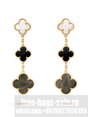 Van Cleef & Arpels Magic Alhambra Earrings Black
