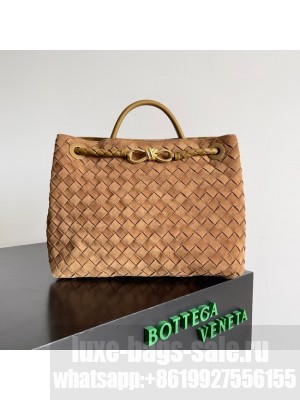 Bottega Veneta Medium Andiamo Suede 766016 brown
