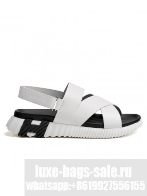Hermes Unisex Electric Sandal White
