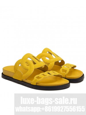 Hermes Unisex Extra Sandal Yellow