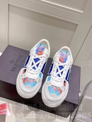 VALENTINO VL7N LOW-TOP SNEAKERS IN CALFSKIN AND MESH FABRIC WITH BANDS SNEAKERS 2022 COLLECITON 03