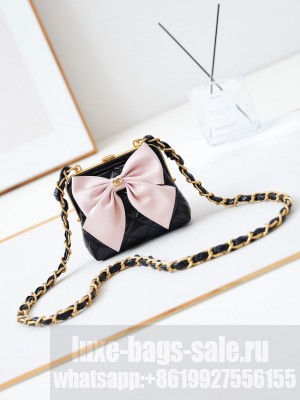 Chanel 24A CLUTCH WITH CHAIN AP4028 black&pink