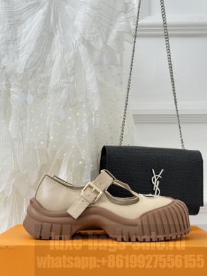 Louis Vuitton Ruby Flat Derby Mary Jane Shoes in Glazed Leather 2023 017