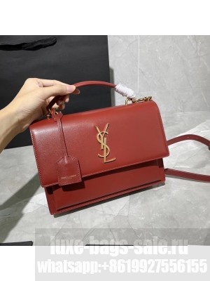 Yves Saint Laurent Calfskin Leather Tote Bag Y634723 red