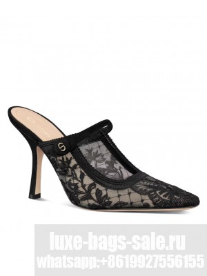 Christian Dior Women's Capture Heeled Mule Black