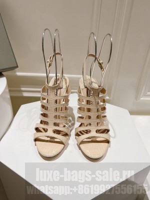 TOM STAMPED CROCODILE LEATHER CARINE SANDAL 07
