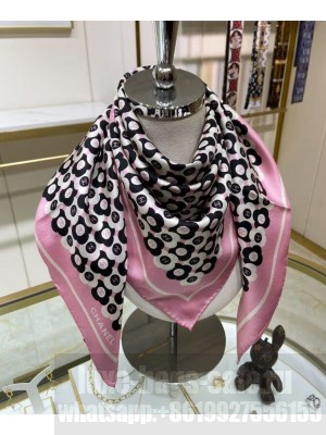 Chanel Women's Square Scarf Pink