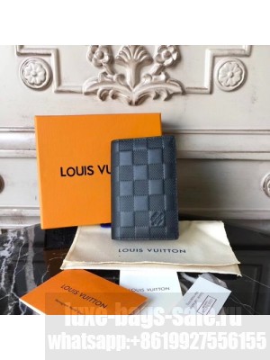 Louis Vuitton Pocket Organiser 7cm Damier Infini Canvas Fall/Winter 2017 Collection N63197, Onyx