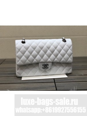 CHANEL CLASSIC 11.12 HANDBAG AS01112 WHITE&Silver Metal