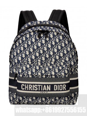 Christian Dior Diortravel Backpack Dark Blue
