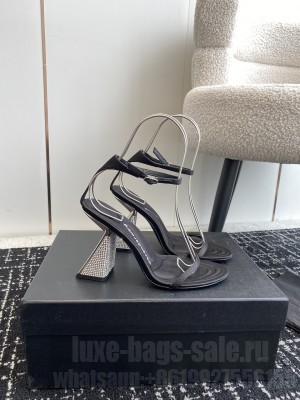Alexander Wang Crystal 105mm Chunky Heel Sandals 2024 