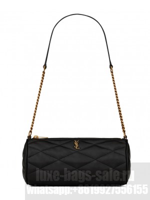 Saint Laurent Sade Mini Tube Bag In Quilted Lambskin Black