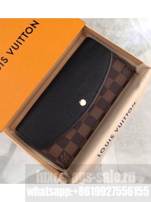 Louis Vuitton Normandy Wallet N61262 Black/Damier Ebène Canvas 