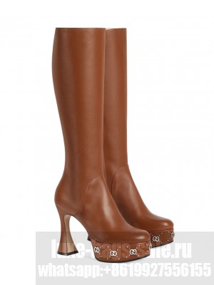 Gucci Women's Platform Boot 750519 Coffee