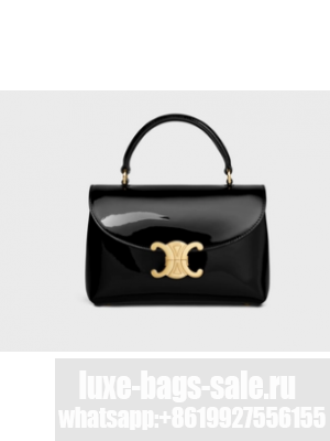 CELINE TEEN NINO BAG IN PATENT CALFSKIN 118113 black