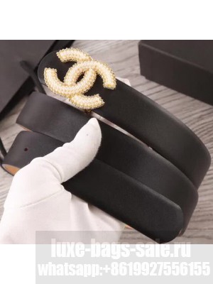 Chanel CC Belt 30mm Width Black