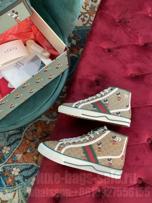 Gucci x Disney Unisex Tennis 1977 GG Multicolor high-top Sneaker 2021 Collection