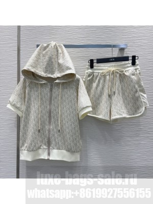 Dior Oblique Jacket and Shorts Set Beige 2025