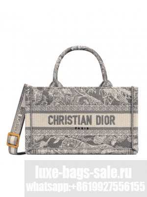 Christian Dior Mini Dior Book Tote Gray