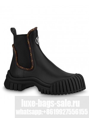 Louis Vuitton Women's Ruby Flat Ankle Boots 1AB0FK Black