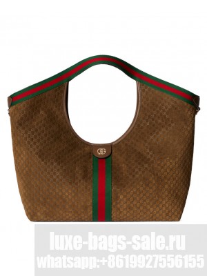Gucci Giglio Large Tote Bag 853971 Coffee