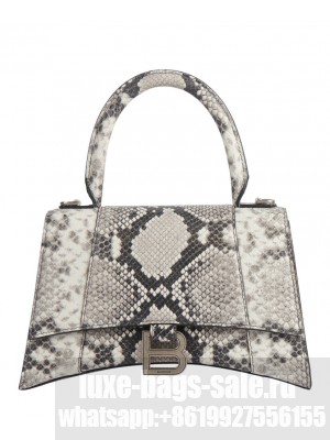 Balenciaga Hourglass Small Top Handle Bag Gray